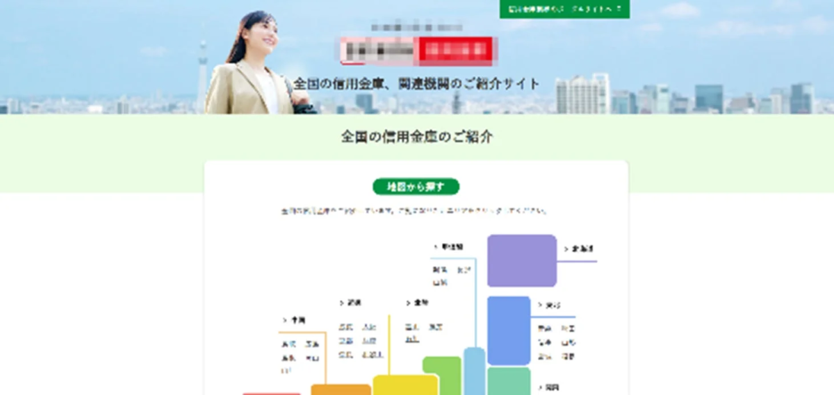全国信用金庫のご紹介サイトのイメージ