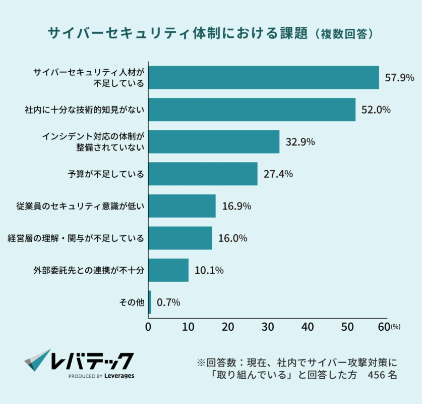 サイバーセキュリティ体制における課題