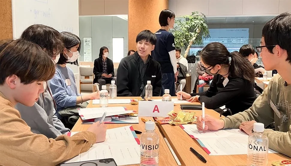 仕事インタビューの様子