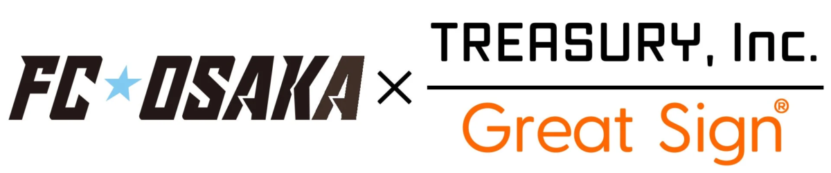 FC大阪とTREASURY, Inc.が提供するGreat Sign®のロゴ