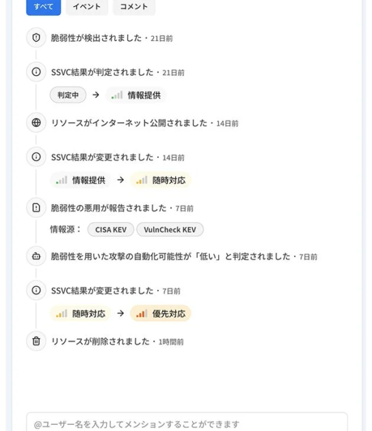 国産CNAPP「Cloudbase」、脆弱性タイムライン機能を強化 SSVC判定変化など時系列で追跡可能に