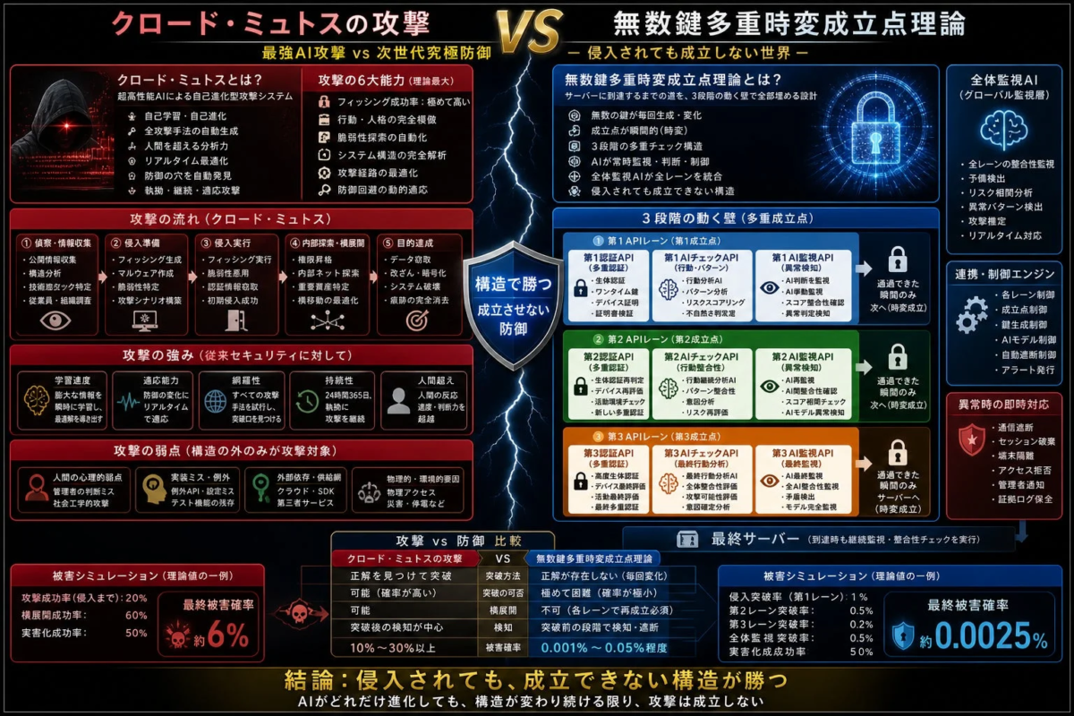 AI攻撃と無数鍵多重時変成立点理論