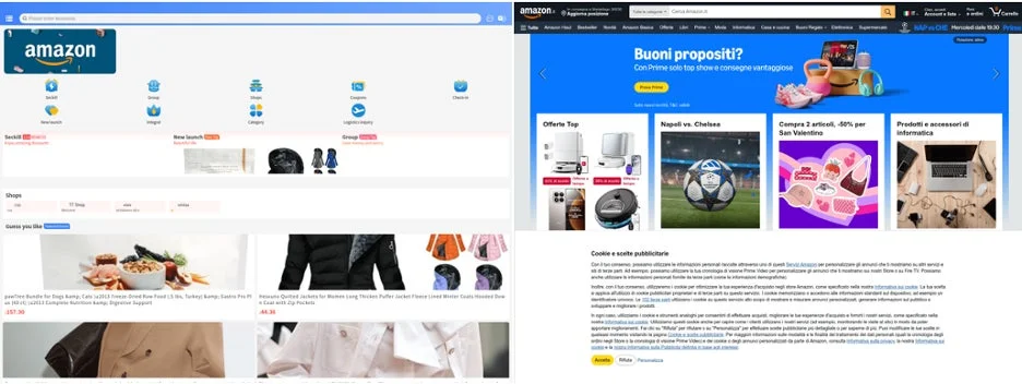 偽のAmazonストアページ