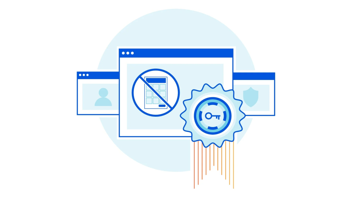 アクセス管理とデータ保護の概念を表すイラスト