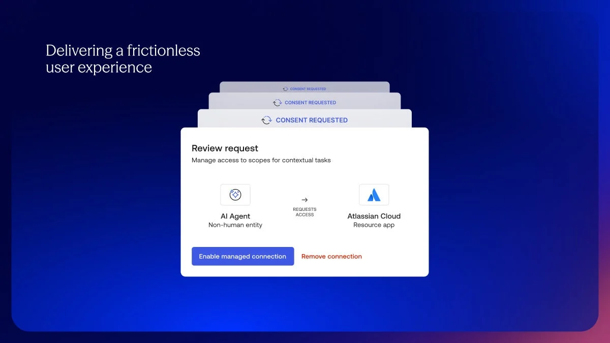 AIエージェントがAtlassian Cloudリソースアプリへのアクセスを要求する画面