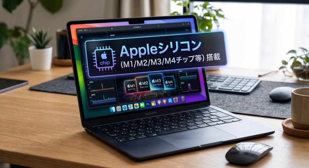 Appleシリコン chip (M1/M2/M3/M4チップ等) 搭載