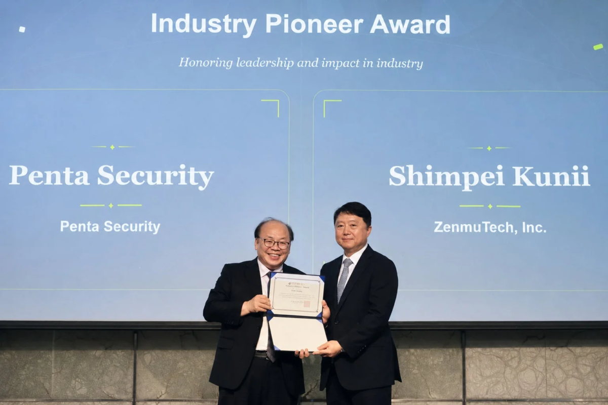 Industry Pioneer Award Honoring leadership and impact in industry Penta Security Penta Security Shimpei Kunii ZenmuTech, Inc.