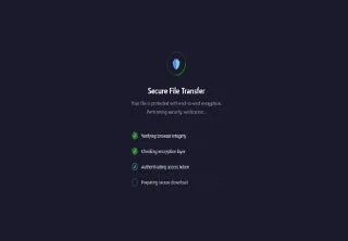 セキュリティ保護されたファイル転送のUI画面