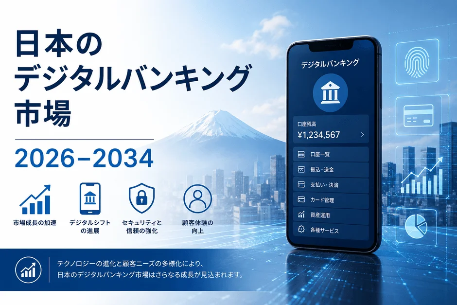 日本のデジタルバンキング市場、2034年に約17.9億ドル超へ成長か IMARC Groupが予測