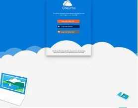 OneDriveのログインページ