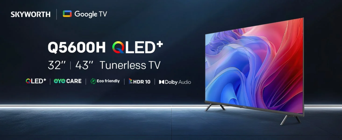 スカイワース、2K価格帯で4K級色彩の「QLED+」チューナーレスTV「Q5600H」シリーズ発表