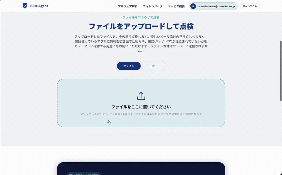 Blue Agent Liteの画面例