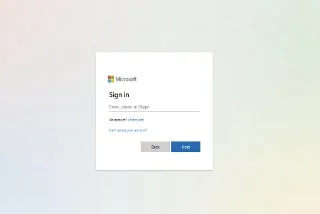 Microsoftのサインインページ