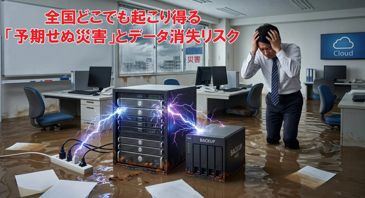 全国どこでも起こり得る「予期せぬ災害」とデータ消失リスク