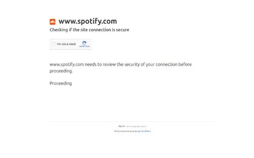 Spotifyのウェブサイトにアクセスする際に表示されるセキュリティチェック画面